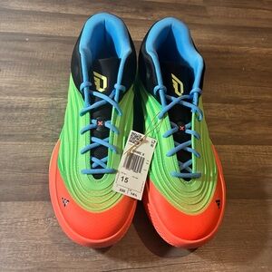 Size 15 - Adidas Dame X Basketball Shoes Lime Burst Green Orange Men’s NEW